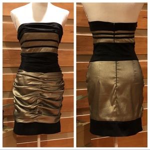 Jessica McClintock Black & Gold Semi Formal Dress
